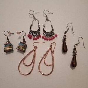 #608.  4 Piece Assorted Earring Bundle